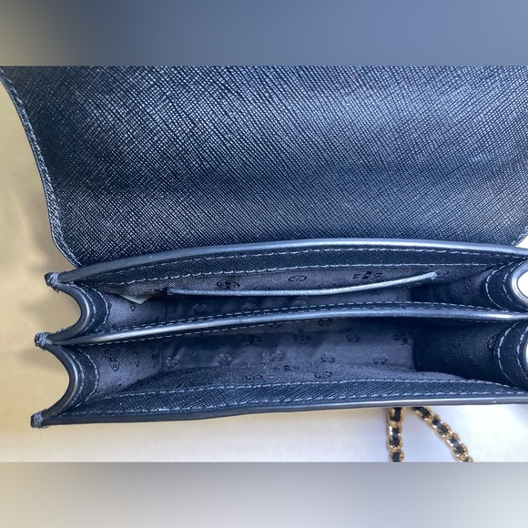 Tory Burch Robinson Mini Saffiano Leather Shoulder Bag in Black - Picture 9 of 15